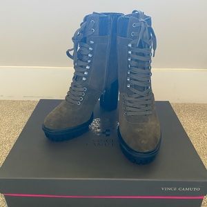 Vince Camuto olive green booties